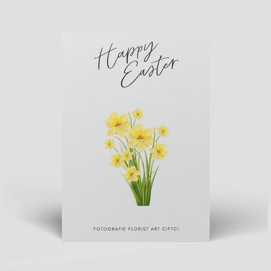 Postkarte Happy Easter Narcissus