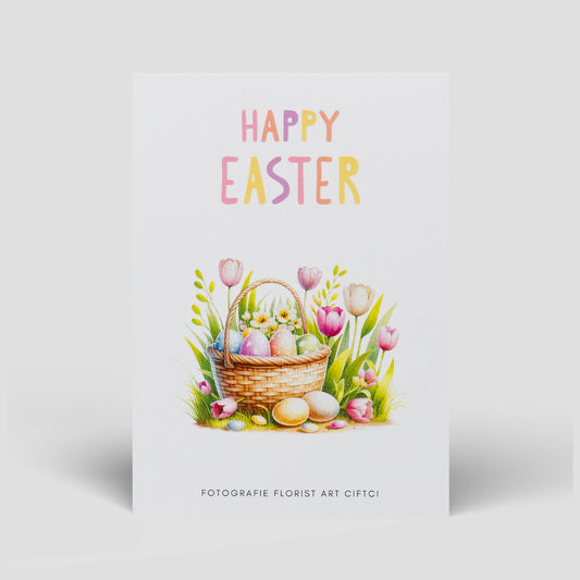 Postkarte Happy Easter Basket